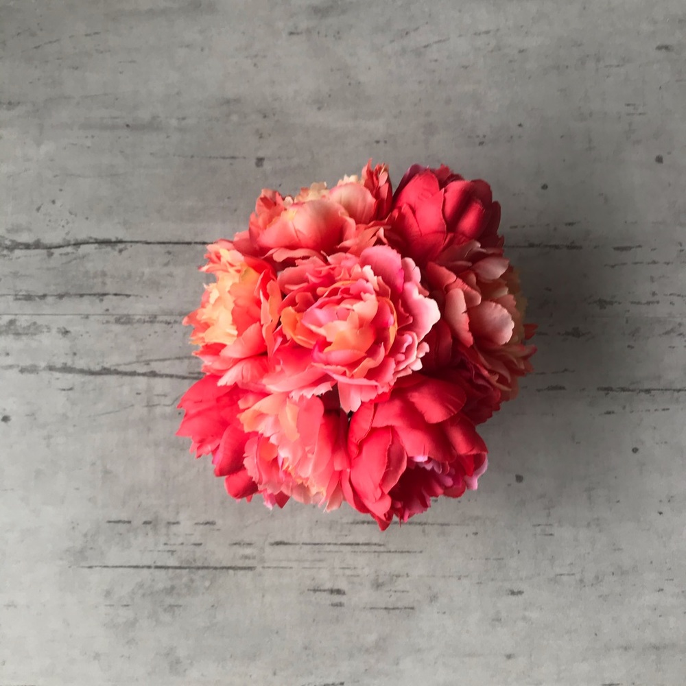 Faux Peony Floral Bouquet